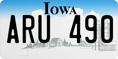 IA license plate ARU490