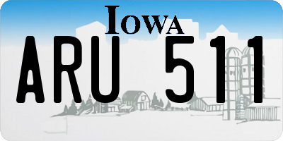 IA license plate ARU511