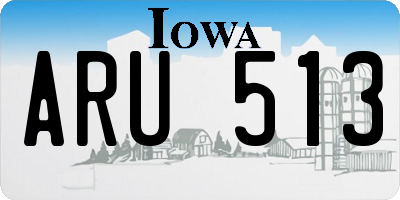 IA license plate ARU513