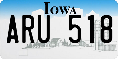 IA license plate ARU518