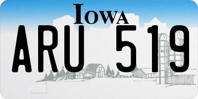 IA license plate ARU519
