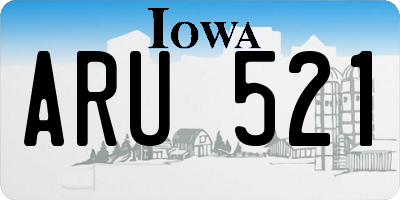 IA license plate ARU521