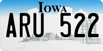 IA license plate ARU522