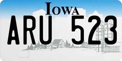 IA license plate ARU523