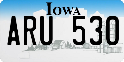 IA license plate ARU530