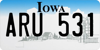 IA license plate ARU531