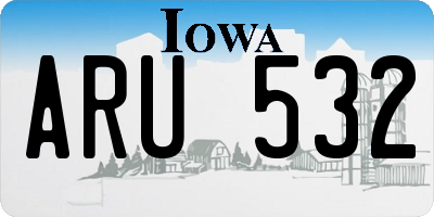 IA license plate ARU532