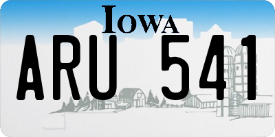 IA license plate ARU541