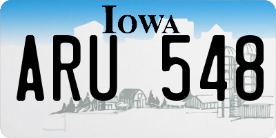 IA license plate ARU548