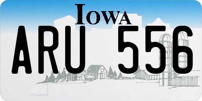 IA license plate ARU556