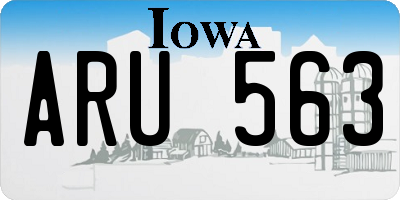 IA license plate ARU563