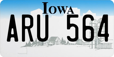 IA license plate ARU564