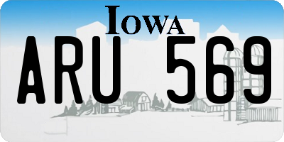 IA license plate ARU569