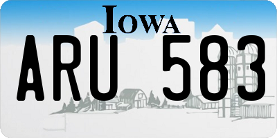 IA license plate ARU583