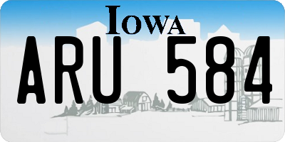IA license plate ARU584