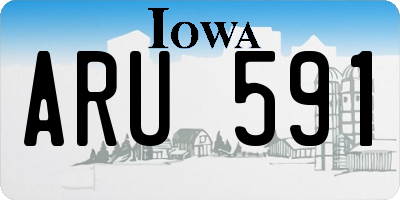 IA license plate ARU591