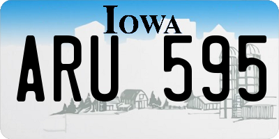 IA license plate ARU595