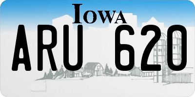 IA license plate ARU620
