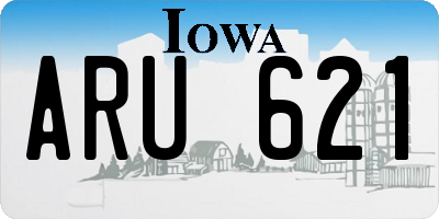 IA license plate ARU621