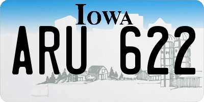 IA license plate ARU622