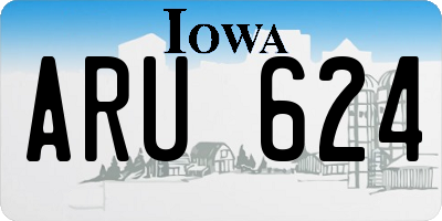 IA license plate ARU624