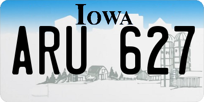 IA license plate ARU627