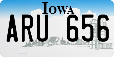 IA license plate ARU656