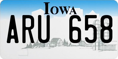IA license plate ARU658