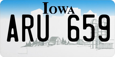 IA license plate ARU659