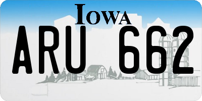 IA license plate ARU662