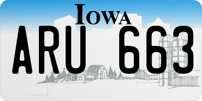 IA license plate ARU663