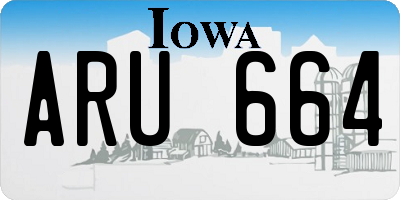 IA license plate ARU664