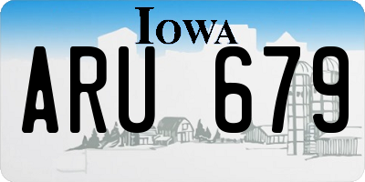 IA license plate ARU679