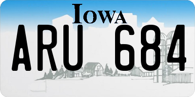 IA license plate ARU684