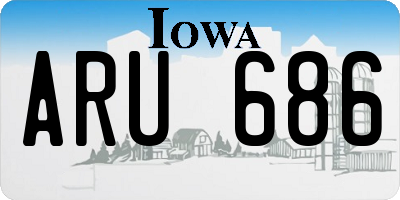 IA license plate ARU686