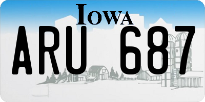 IA license plate ARU687