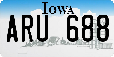 IA license plate ARU688