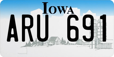 IA license plate ARU691