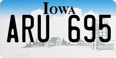 IA license plate ARU695