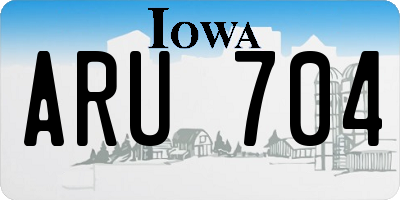 IA license plate ARU704
