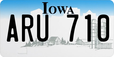 IA license plate ARU710
