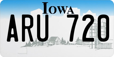IA license plate ARU720