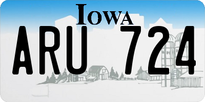 IA license plate ARU724