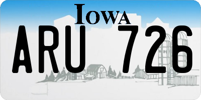 IA license plate ARU726