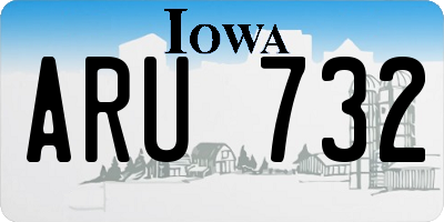 IA license plate ARU732