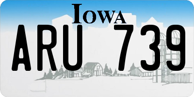 IA license plate ARU739