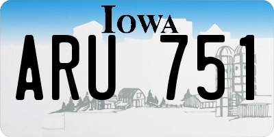 IA license plate ARU751