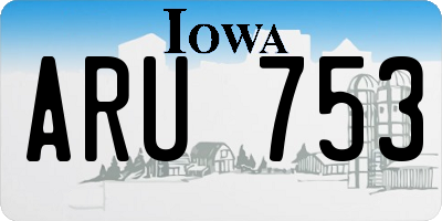 IA license plate ARU753