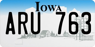 IA license plate ARU763