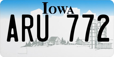 IA license plate ARU772